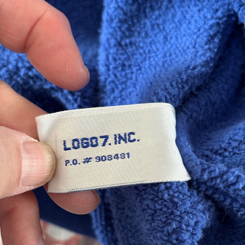 LOGO 7 New York Giants Blue Crewneck 1994 Sweatshirt-L - Picture 6 of 7